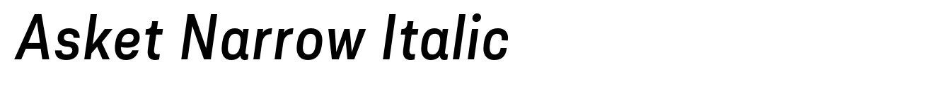 Asket Narrow Italic